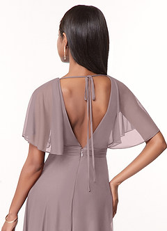 Azazie Tinsley Robes de demoiselle d'honneur Robe Trapèze en Maille Plissée Crépuscule image4