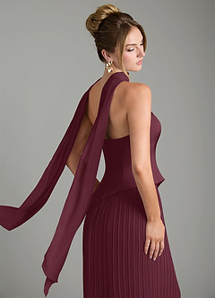 Azazie Tierney Bridesmaid Dresses Cabernet A-Line Strapless Chiffon Convertible Dress image11