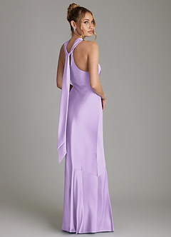 Azazie Reign Bridesmaid Dresses Lilac Mermaid Pleated Stretch Satin Dress image7