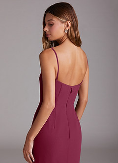 Azazie Saige Bridesmaid Dresses Mulberry A-Line Off the Shoulder Chiffon Convertible Dress image9