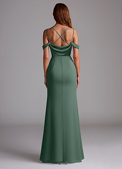 Azazie Callan Bridesmaid Dresses Sea Moss Mermaid Pleated Chiffon Convertible Dress image2