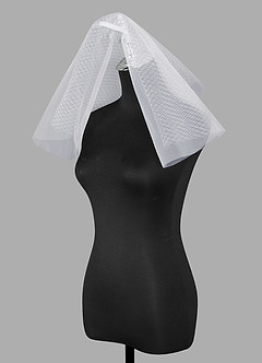 front Genevieve Shoulder Length Veil With Blusher