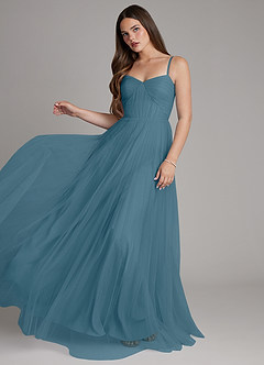 Azazie Teagan Bridesmaid Dresses Bermuda A-Line Sweetheart Neckline Tulle Dress image3