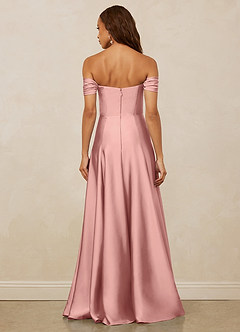 Christian Siriano Bridal for Azazie 1002 Bridesmaid Dresses Rosette A-Line Off the Shoulder Stretch Satin Convertible Dress image6