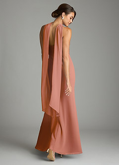 Azazie Saylor Vestidos de damas de honor Vestido de Mai Tai de Gasa de Corte Sirena con Sin tirantes image9