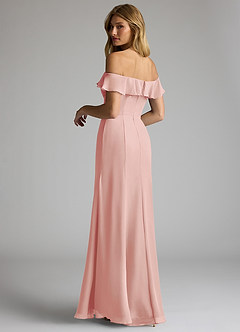 Azazie Sophie Bridesmaid Dresses Rosette A-Line Off the Shoulder Chiffon Convertible Dress image5