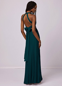 Barbie ♥ Azazie Bridesmaid Dresses Pine A-Line Pleated Chiffon Dress image6