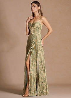 Robe Maxi Vert Marron Vesper image5