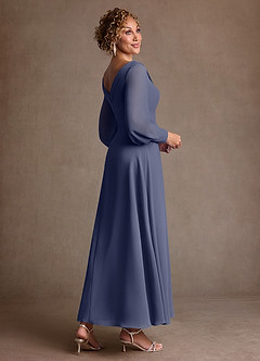 Azazie Paterson Klänningar till brudens mor Klä A-Line i Chiffong Plisserad Stormig image4