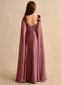 Azazie Rosita Girls Formal Flower Girl Klänningar Klänning A-Line i Stretch Satin Plisserad image2
