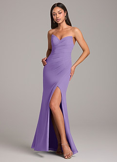Azazie Yola Bridesmaid Dresses Tahiti Sheath Pleated Chiffon Convertible Dress image4