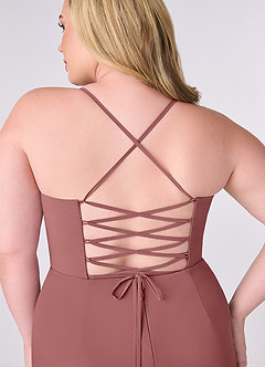 Barbie ♥ Azazie Bridesmaid Dresses Amethyst Sheath Corset Chiffon Dress image8