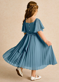 Azazie Gisele Abiti da Ragazza di Fiori Abito A-Line in Chiffon Plissettato Bermuda image3