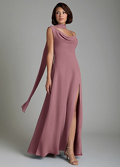 Azazie True Brautjungfernkleider Eine Linie Plissee Chiffon Kleid Amethyst image7