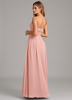 Azazie Lucienne Brautjungfernkleider Wandelbar Meerjungfrau-Linie Schulterfrei Chiffon Kleid Rosettenrosa image2