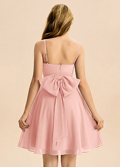 Azazie Bear Junior Rosette A-Line Pleated Chiffon Dress image2