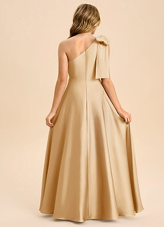 Azazie Penguin Junior Klä av A-Line i Stretch Satin Rosett image2