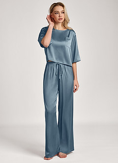 front Conjunto de pijama con camiseta de satén