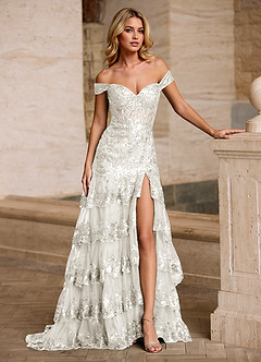 Jenna Hvid Flæset Glitter Havfrue Gallakjole image6