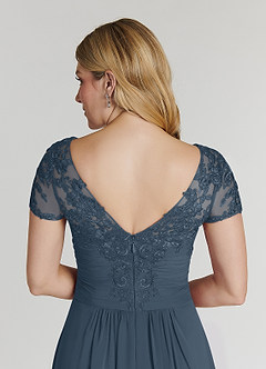 Azazie Thais Mother of the Bride Dresses Neptune A-Line Lace Chiffon Dress image6