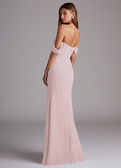 Azazie Saige Bridesmaid Dresses Blushing Pink A-Line Off the Shoulder Chiffon Convertible Dress image7