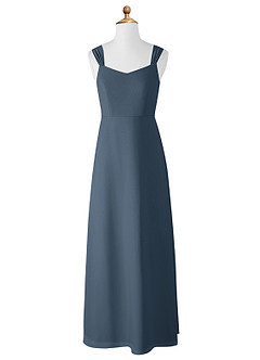 Azazie Denice Junior Neptune A-Line Chiffon Dress image8