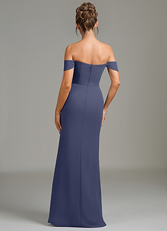 Azazie Charmaine Bridesmaid Dresses Stormy A-Line Off the Shoulder Chiffon Dress image6