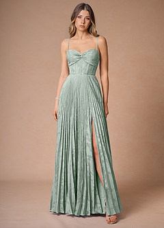 Vestido Pistacho Largo Akiko