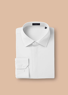 front Noah White Performance Stretch Dress Shirt