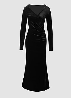 Promise Of Forever Black Velvet Maxi Dress image7