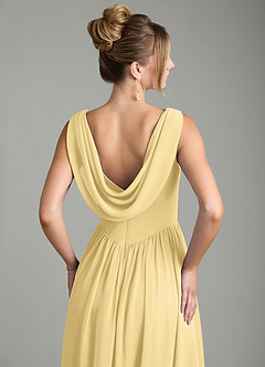 Azazie Novi Bridesmaid Dresses Butter A-Line Pleated Chiffon Dress image2