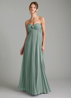 Azazie Tempest At-home Try On Dresses Agave Empire Corset Chiffon Convertible Dress image4