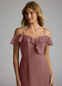Azazie Sophie Jurken voor bruidsmeisjes Converteerbaar Jurk van Chiffon met A-Lijn Off the Shoulder Woestijnroos image2