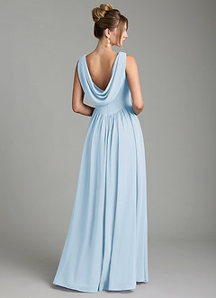 Azazie Novi Bridesmaid Dresses Sky Blue A-Line Pleated Chiffon Dress image5