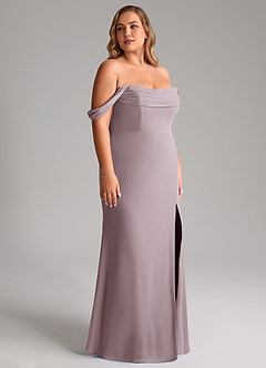 Azazie Saige Vestidos de damas de honor Vestido de Atardecer de Gasa de Corte en A Convertible con Vestidos sin tirantes image12