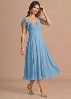 Midi jurk Leilani Staal Blauw image4