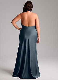 Azazie Lorena Bridesmaid Dresses Twilight Mermaid Pleated Stretch Satin Dress image8