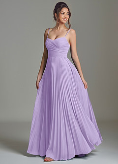 Azazie Catie Bridesmaid Dresses Lilac A-Line Sweetheart Neckline Chiffon Dress image5