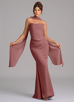 Azazie Sorrel Suknie dla druhen Syrena Gorset Szyfon Do ziemi Sukienka image1