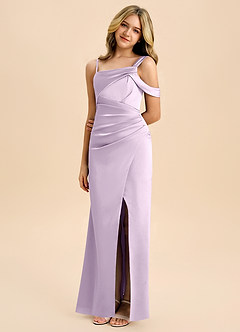 Azazie Wynter Junior Klä i Stretch Satin Plisserad image1