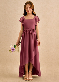 Azazie Milly Girls Formal Flower Girl Klänningar Klä A-Line i Chiffong Plisserad image3