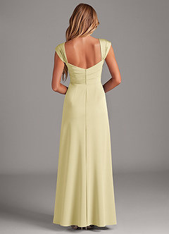 Azazie Laila 신부 들러리 드레스 A라인 스윗하트 네크라인 스트레치 새틴 바닥 길이 드레스 image2