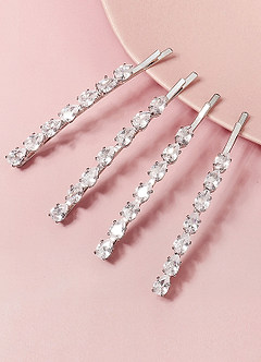 front Set di fermagli per capelli in cristallo semplice