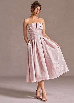 Beatrice Powder Blue Vestido midi image3