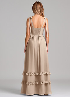 Azazie Anastacia 신부 들러리 드레스 A라인 스윗하트 네크라인 쉬폰 바닥 길이 드레스 image2