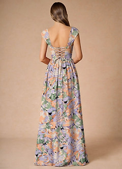 suknia Fioletowo Zielony Maxi Hazel image6