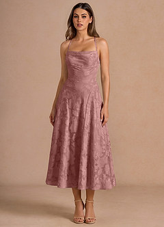 Irelia Light Pink Midi Dress image5
