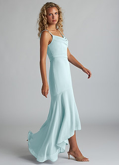 Azazie Summer Jurken voor thuis passen Jurk van Chiffon met Zeemeermin Schop cowl Amethist image3