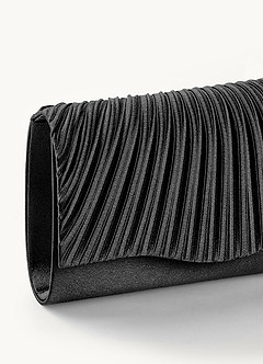 front Conjunto de sandálias envelope de cetim metálico combinando