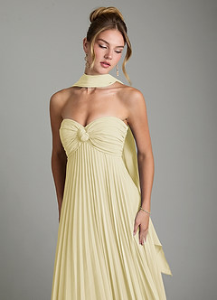 Azazie Tempest Abiti da Damigella Abito Convertibile Impero in Chiffon Corsetto Sorbetto Al Limone image8